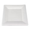 Champware Molded Fiber Tableware, Square, 10 X 10, White, 125/pack, 4 Packs/carton