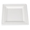 Champware Molded Fiber Tableware, Square, 8 X 8, White, 125/pack, 4 Packs/carton