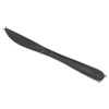 Wrapped Cutlery, 7.5" Knife, Heavyweight, Polypropylene, Black, 1,000/carton