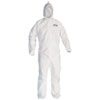 A30 Elastic Back And Cuff Hooded Coveralls, 3x-Large, White, 25/carton