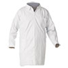 A40 Liquid and Particle Protection Lab Coats with Pocket, Large, White, 30/Carton