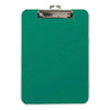 Unbreakable Recycled Clipboard, 0.25" Clip Capacity, Holds 8.5 x 11 Sheets, Green