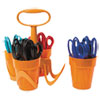 <strong>Fiskars®</strong><br />Classpack Caddy, Rounded Tip, 5" Long, 1.6" Cut Length, Assorted Straight Handles, 24/Set