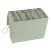 100% Recycled Colored Expanding Files, 12 Sections, 1/12-Cut Tab, Letter Size, Green Tea