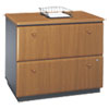 Series A Lateral File, 2 Legal/letter/a4/a5-Size File Drawers, Natural Cherry/slate, 35.75" X 23.38" X 29.88"