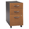 Series C Mobile Pedestal File, Left/Right, 3-Drawers: Box/Box/File, Legal/Letter/A4/A5, Cherry/Gray, 15.75" x 20.25" x 27.88"