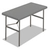 IndestrucTable Classic Folding Table, Rectangular Top, 300 lb Capacity, 48 x 24 x 29, Charcoal