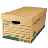 Recycled Heavy-Duty Record Storage Box, Letter Files, Kraft/green, 12/carton