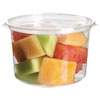 Renewable And Compostable Round Deli Containers, 16 Oz, 4.63" Diameter X 3.06"h, Clear, 50/pack, 10 Packs/carton