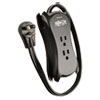 PROTECT IT! TRAVEL-SIZE SURGE PROTECTOR, 3 OUTLETS/2 USB, 1.5 FT CORD, 1050 J