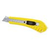<strong>Stanley®</strong><br />Standard Snap-Off Knife, 18 mm Blade, 6.75" Plastic Handle, Yellow