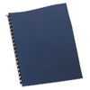 Linen Textured Standard Presentation Covers for Binding Systems, Navy, 11 x 8.5, Unpunched, 200/Pack