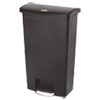 <strong>Rubbermaid® Commercial</strong><br />Streamline Resin Step-On Container, Front Step Style, 18 gal, Polyethylene, Black