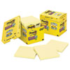<strong>Post-it® Notes Super Sticky</strong><br />Pads in Canary Yellow, Cabinet Pack, Note Ruled, 4" x 4", 90 Sheets/Pad, 12 Pads/Pack
