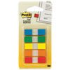 PAGE FLAGS IN PORTABLE DISPENSER, ASSORTED PRIMARY, 20 FLAGS/COLOR