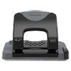 20-Sheet Smarttouch Two-Hole Punch, 9/32" Holes, Black/gray