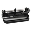 32-Sheet Lever Handle Heavy-Duty Two- To Seven-Hole Punch, 9/32" Holes, Black