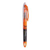 Liquid Pen Style Highlighters, Fluorescent Orange Ink, Chisel Tip, Orange/Black/Clear Barrel, Dozen