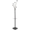 FESTIVAL COAT STAND WITH UMBRELLA HOLDER, 5 KNOBS, 14W X 14D X 73.67H, BLACK