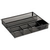 <strong>Rolodex™</strong><br />Metal Mesh Deep Desk Drawer Organizer, Six Compartments, 15.25 x 11.88 x 2.5, Black