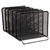 Mesh Stacking Sorter, 5 Sections, Letter to Legal Size Files, 8.25" x 14.38" x 7.88", Black