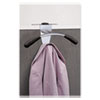 Hanger Shaped Partition Coat Hook, Metal/Foam/ABS, Silver/Black