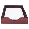 Hardwood Stackable Desk Trays, 1 Section, Letter Size Files, 10.25" X 12.5" X 2.5", Mahogany