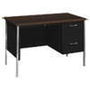 <strong>HON®</strong><br />34000 Series Right Pedestal Desk, 45.25" x 24" x 29.5", Mocha/Black