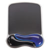 <strong>Kensington®</strong><br />Duo Gel Wave Mouse Pad with Wrist Rest, 9.37 x 13, Blue