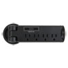Pull-Up Power Module, 4 Outlets, 2 Usb Ports, 8 Ft Cord, Black