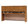Series C Collection 4 Door 72w Hutch, Box 1 Of 2, 71.13w X 15.38d X 43.13h, Natural Cherry/graphite Gray