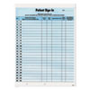 Patient Sign-In Label Forms, Two-Part Carbon, 8.5 x 11.63, Blue Sheets, 125 Forms Total