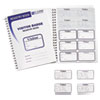 <strong>C-Line®</strong><br />Visitor Badges with Registry Log, 3 5/8 x 1 7/8, White, 150 Badges/Box