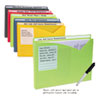Write-On Poly File Jackets, Straight Tab, Letter Size, Assorted Colors, 10/Pack