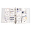 Tabbed Business Card Binder Pages, For 2 x 3.5 Cards, Clear, 20 Cards/Sheet, 5 Sheets/Pack