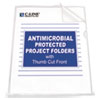 ANTIMICROBIAL PROTECTED POLY PROJECT FOLDERS, LETTER SIZE, CLEAR, 25/BOX