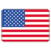 Warehouse Self-Adhesive Labels, Usa Flag, 4.5 X 3, Red/white/blue, 100/roll