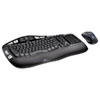 MK550 Wireless Wave Keyboard + Mouse Combo, 2.4 GHz Frequency/30 ft Wireless Range, Black