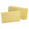 Ruled Index Cards, 3 x 5, Canary, 100/Pack