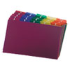Durable Poly A-Z Card Guides, 1/5-Cut Top Tab, A to Z, 5 x 8, Assorted Colors, 25/Set