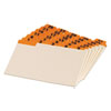 MANILA INDEX CARD GUIDES WITH LAMINATED TABS, 1/5-CUT TOP TAB, 1 TO 31, 4 X 6, MANILA, 31/SET