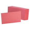 <strong>Oxford™</strong><br />Unruled Index Cards, 3 x 5, Cherry, 100/Pack