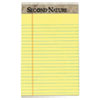 Second Nature Recycled Ruled Pads, Narrow Rule, 50 Canary-Yellow 5 X 8 Sheets, Dozen