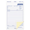 Snap-Off Job Work Order Form, Three-Part Carbonless, 5.66 x 8.63, 1/Page, 50 Forms