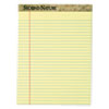 Second Nature Recycled Ruled Pads, Wide/legal Rule, 50 Canary-Yellow 8.5 X 11.75 Sheets, Dozen