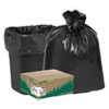Linear Low Density Recycled Can Liners, 16 Gal, 0.85 Mil, 24" X 33", Black, 500/carton