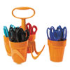 <strong>Fiskars®</strong><br />Classpack Caddy, Pointed, Tip, 5" Long, 1.6" Cut Length, Assorted Straight Handles, 24/Set