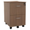Alera Valencia Series Mobile Pedestal, Left or Right, 2 Legal/Letter-Size File Drawers, Modern Walnut, 15.38" x 20" x 26.63"