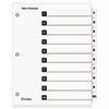 OneStep Printable Table of Contents and Dividers, 10-Tab, 1 to 10, 11 x 8.5, White, White Tabs, 1 Set