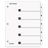 ONESTEP PRINTABLE TABLE OF CONTENTS AND DIVIDERS, 5-TAB, 1 TO 5, 11 X 8.5, WHITE, 1 SET